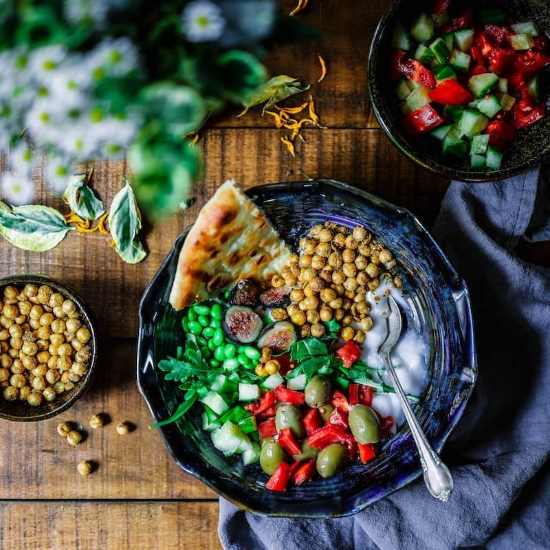 Photo of beautifully
                arranged food